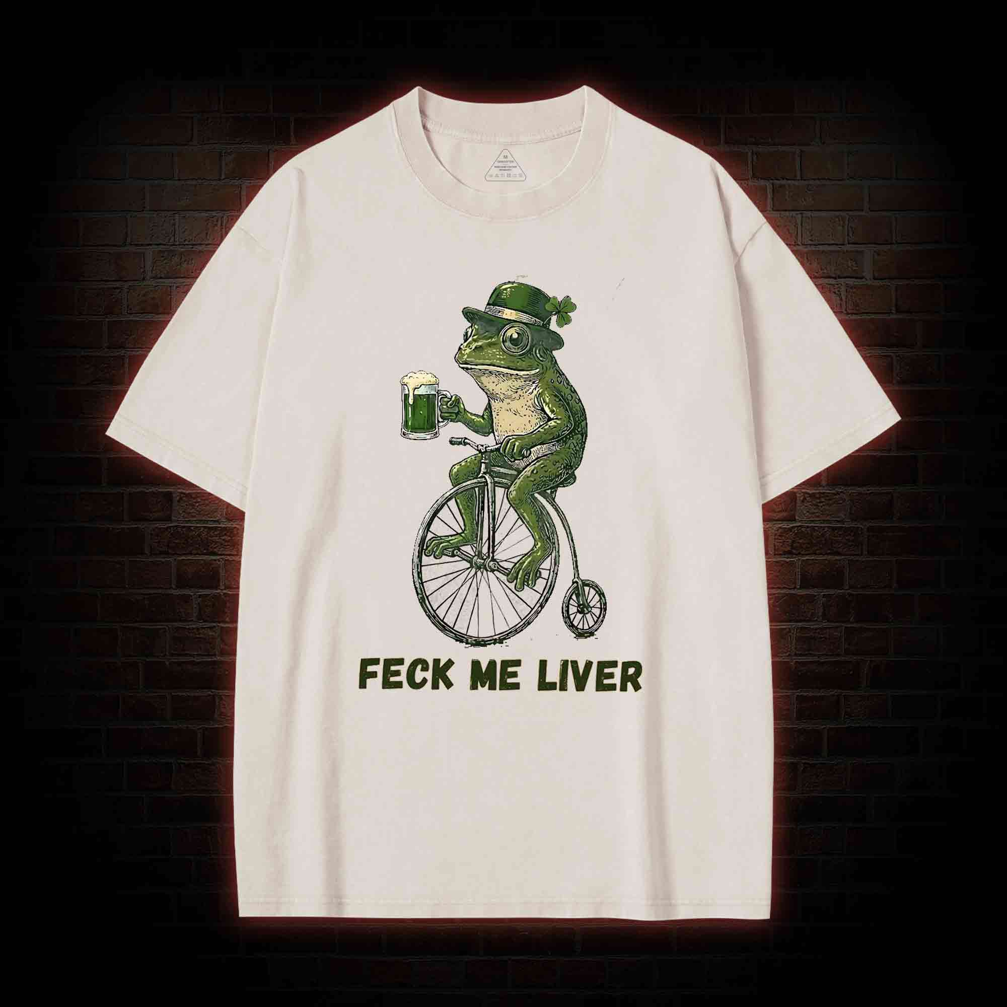 Funny Irish Frog Washed T-shirt