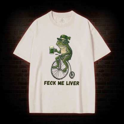Funny Irish Frog Washed T-shirt