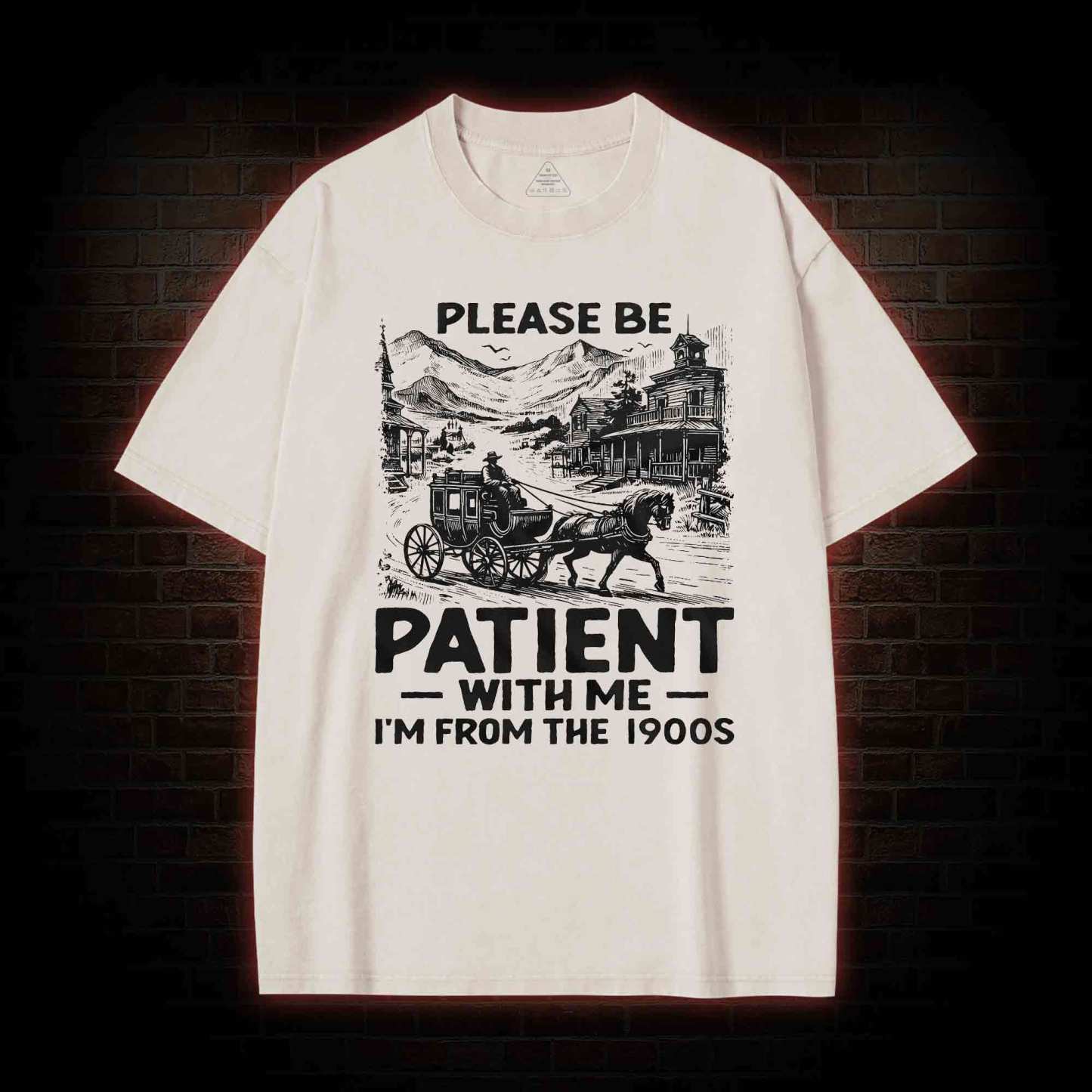 Men's Funny I am from 1900s Washed T-shirt