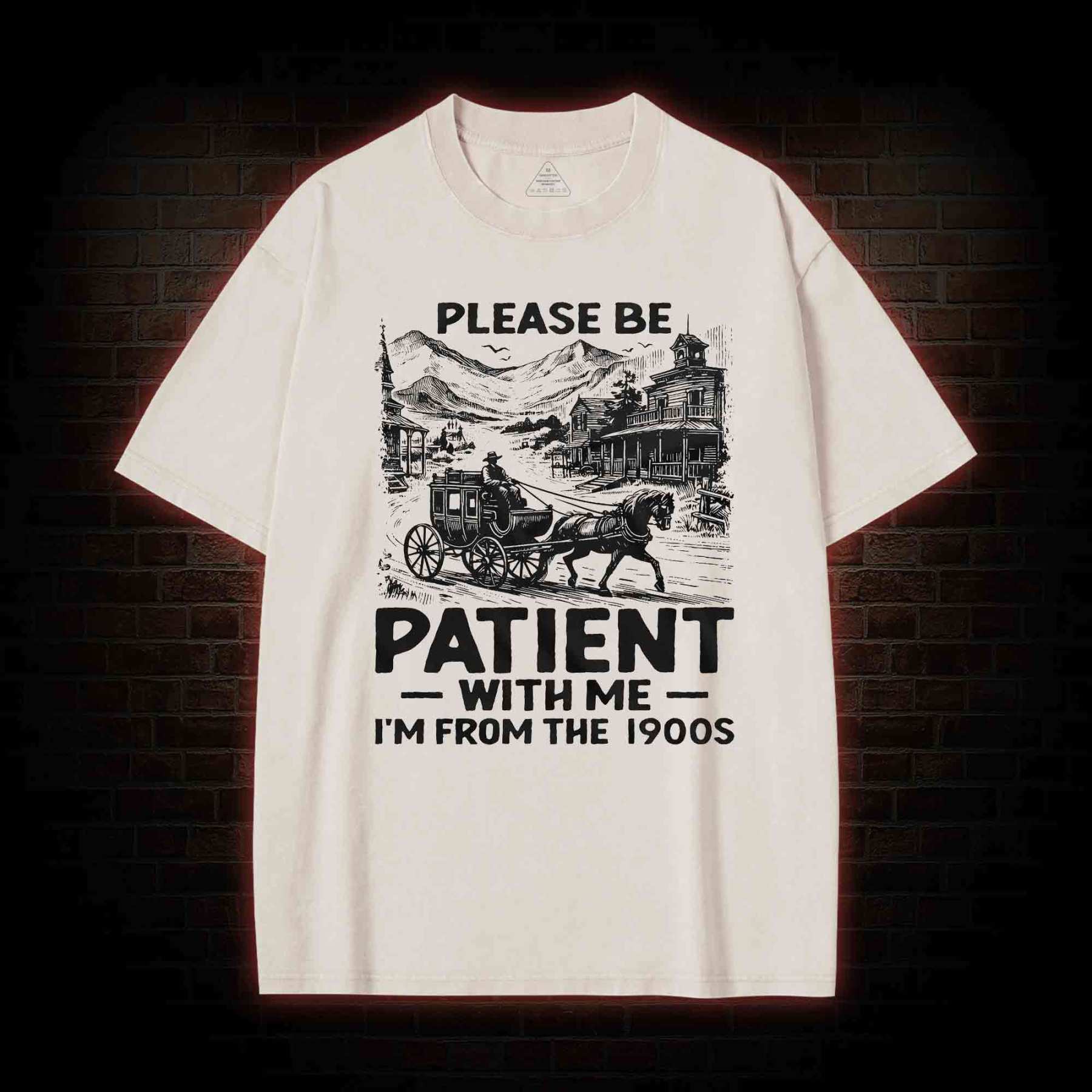 Men's Funny I am from 1900s Washed T-shirt