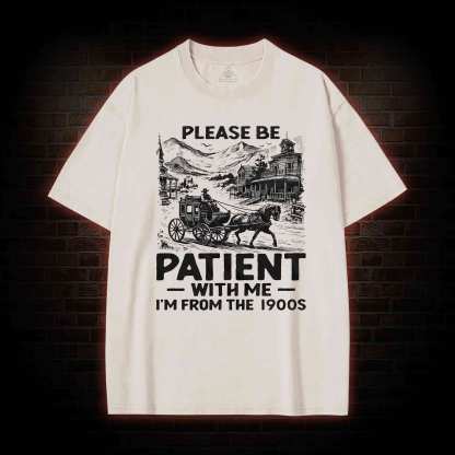 Men's Funny I am from 1900s Washed T-shirt