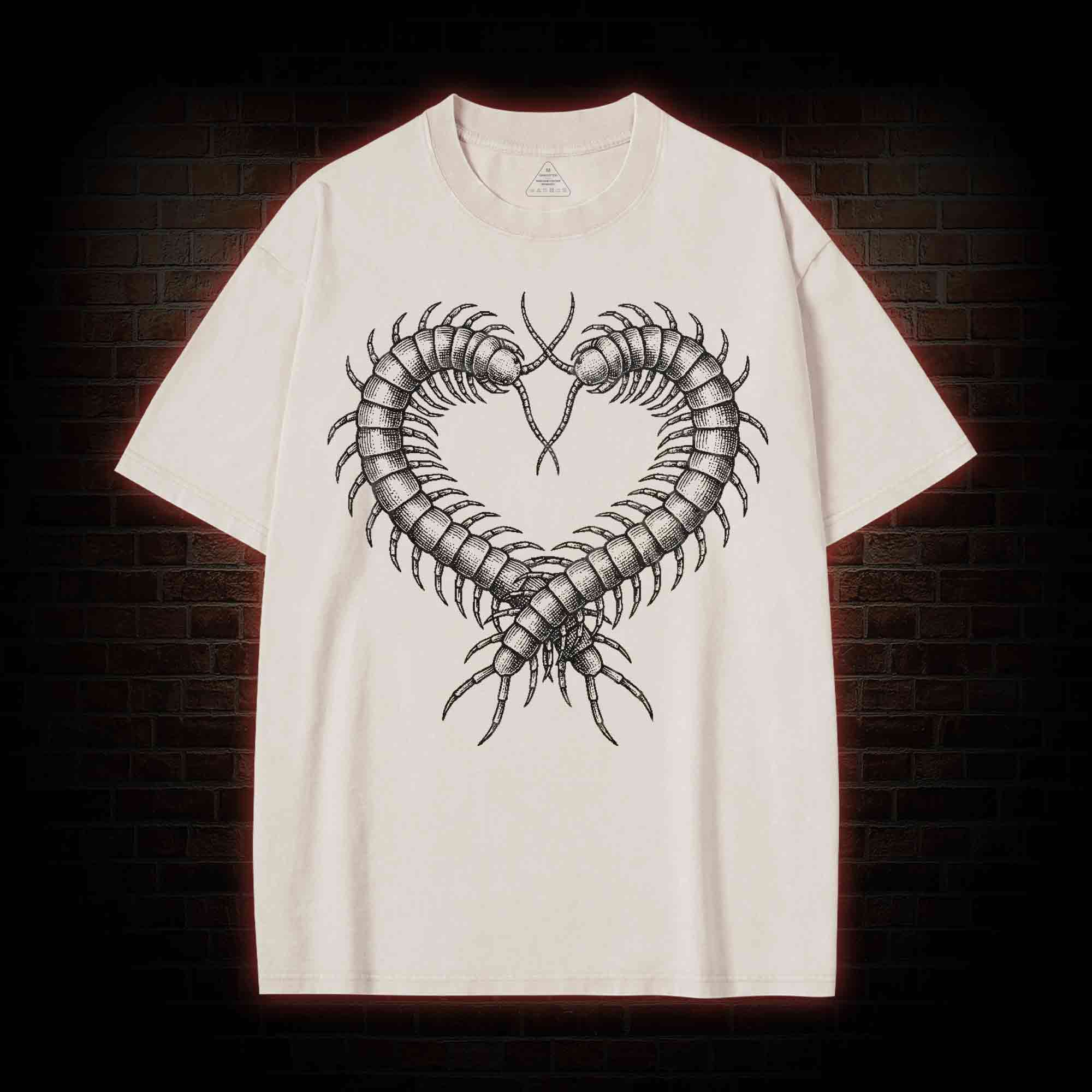 Centipede Heart Washed T-shirt