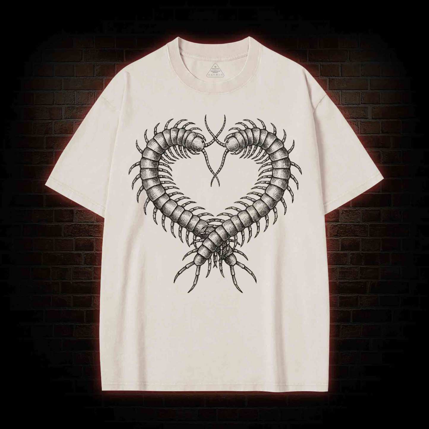 Centipede Heart Washed T-shirt