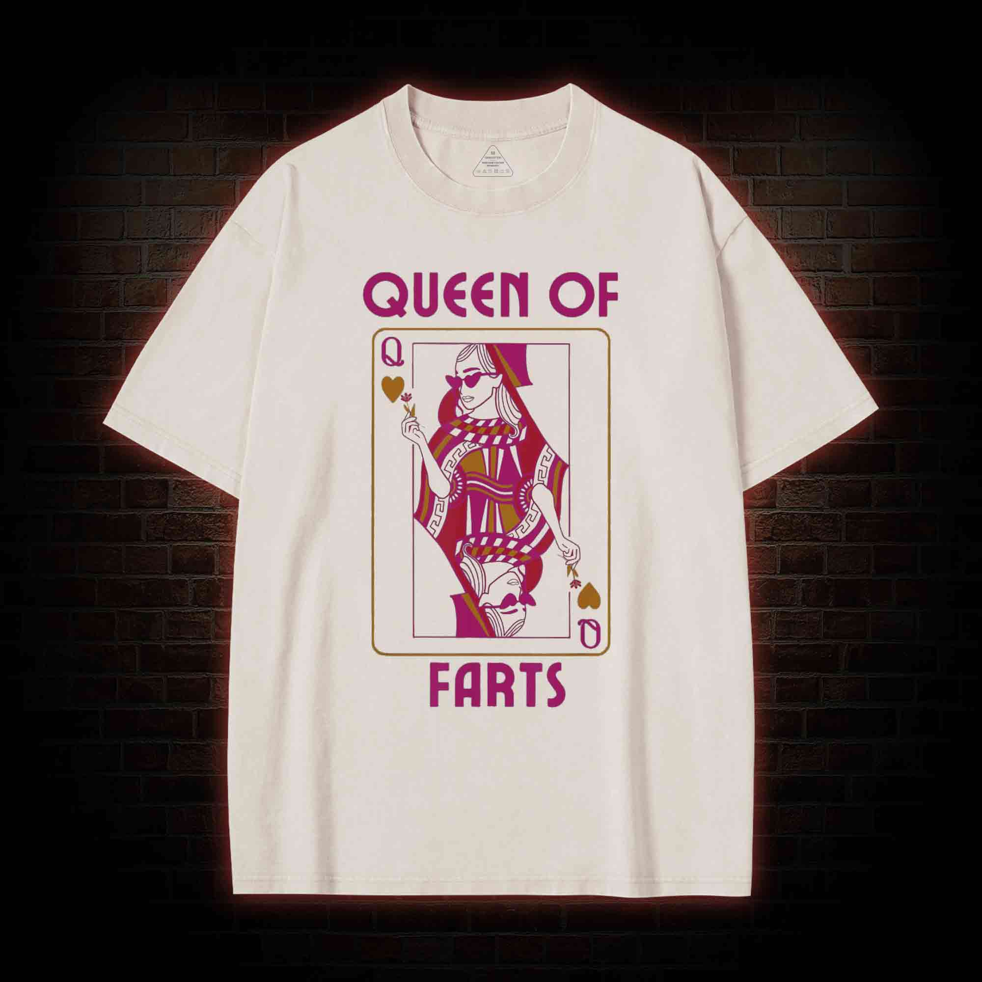 Queen of Farts Washed T-shirt