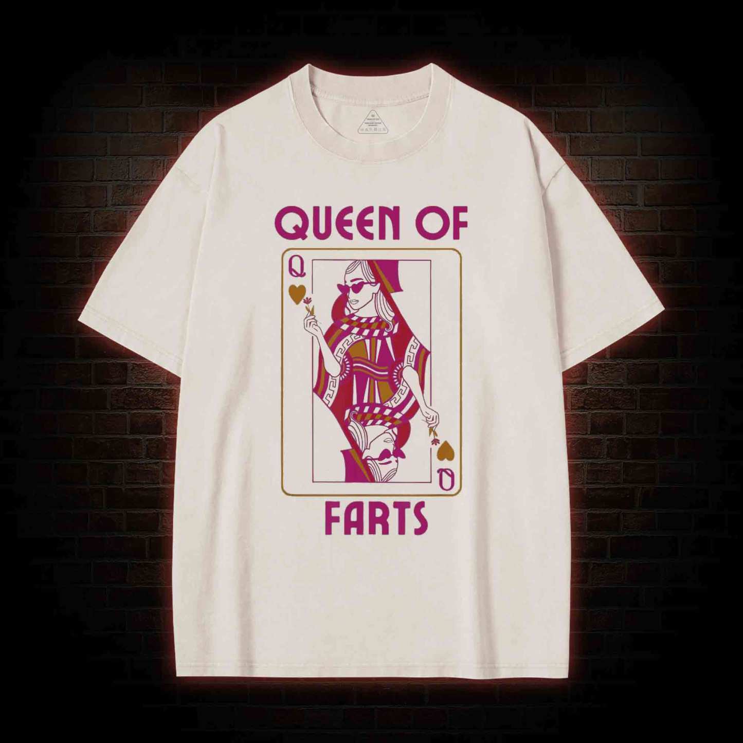 Queen of Farts Washed T-shirt