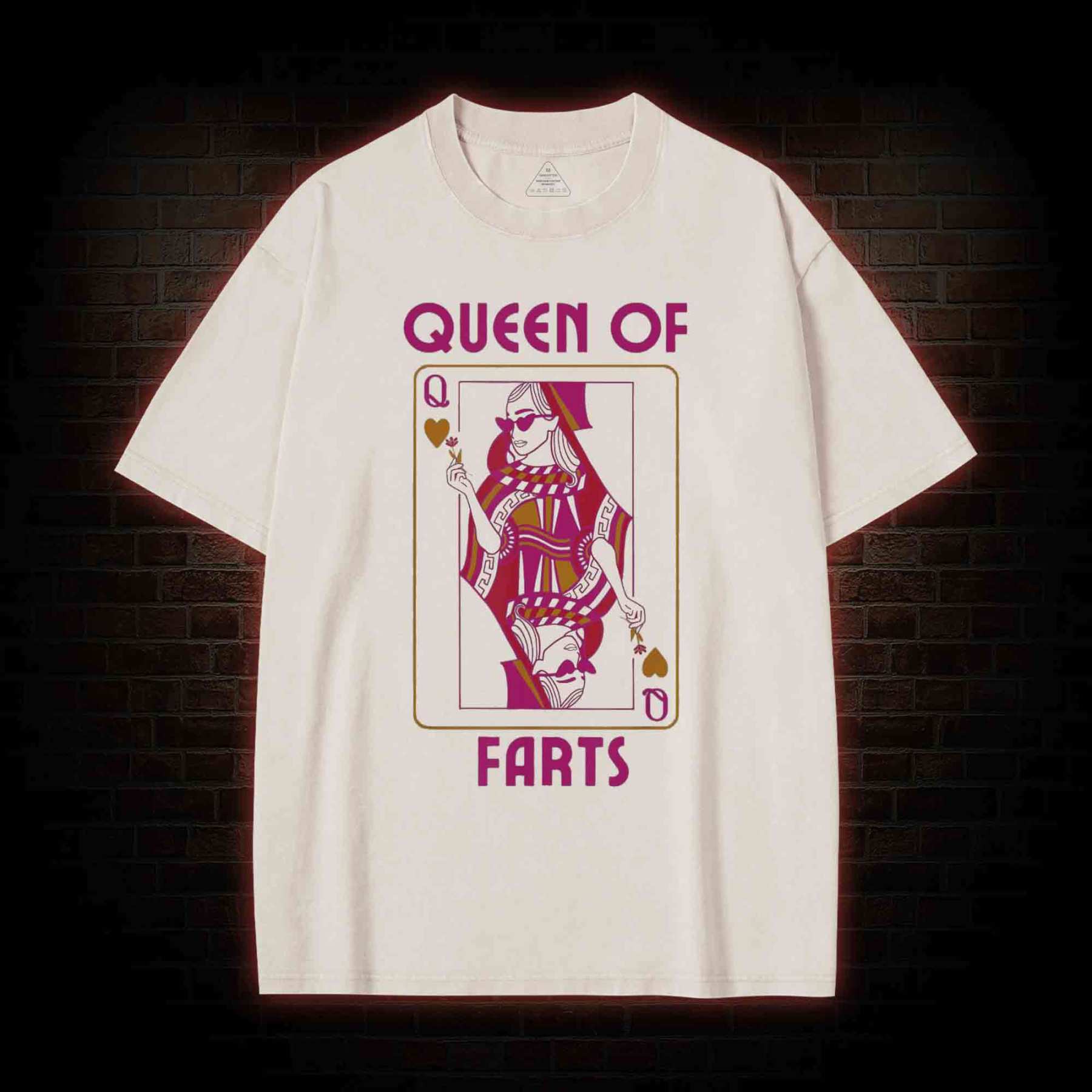 Queen of Farts Washed T-shirt