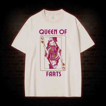 Queen of Farts Washed T-shirt