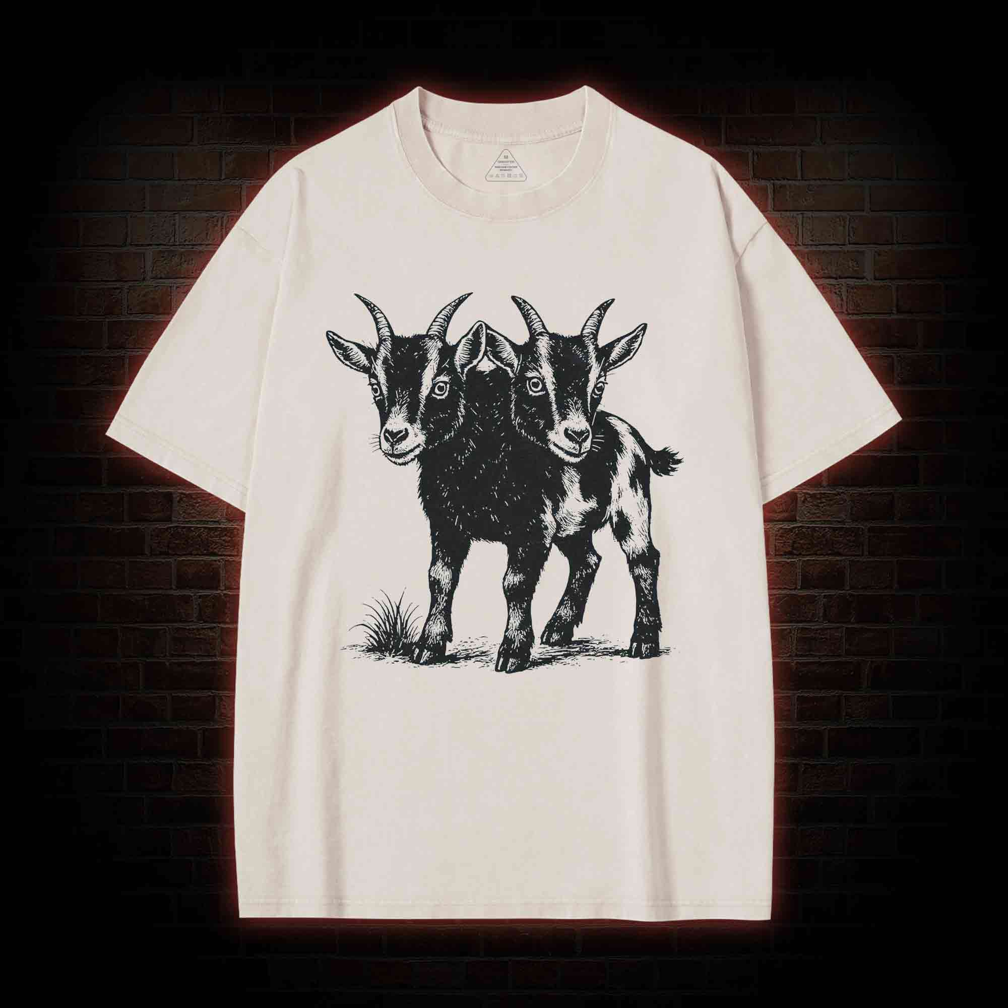 Two Headed Goat Washed T-shirt