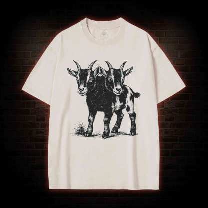 Two Headed Goat Washed T-shirt