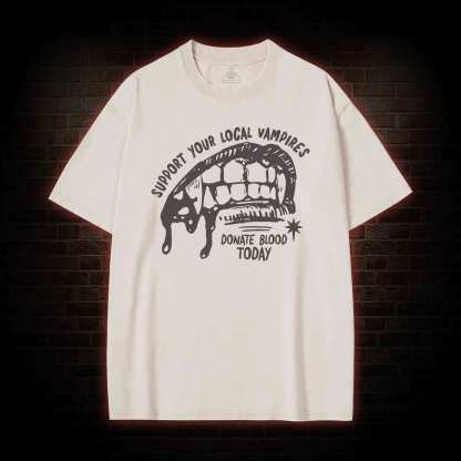 Support Local Vampires Washed T-shirt