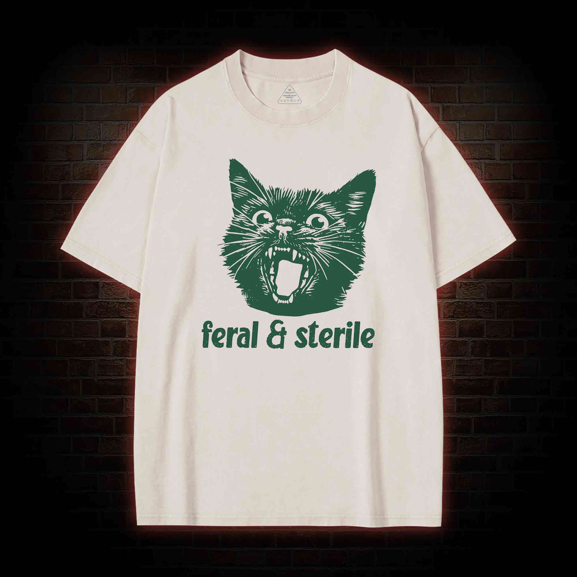 Feral and Sterile Cat Washed T-shirt