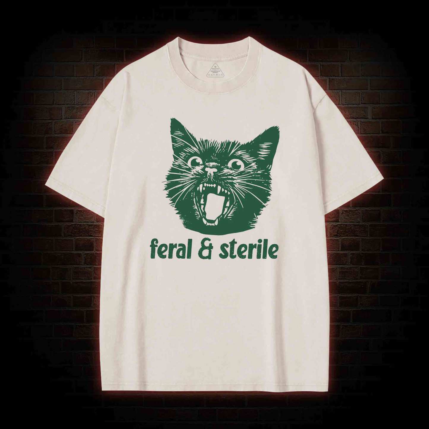 Feral and Sterile Cat Washed T-shirt
