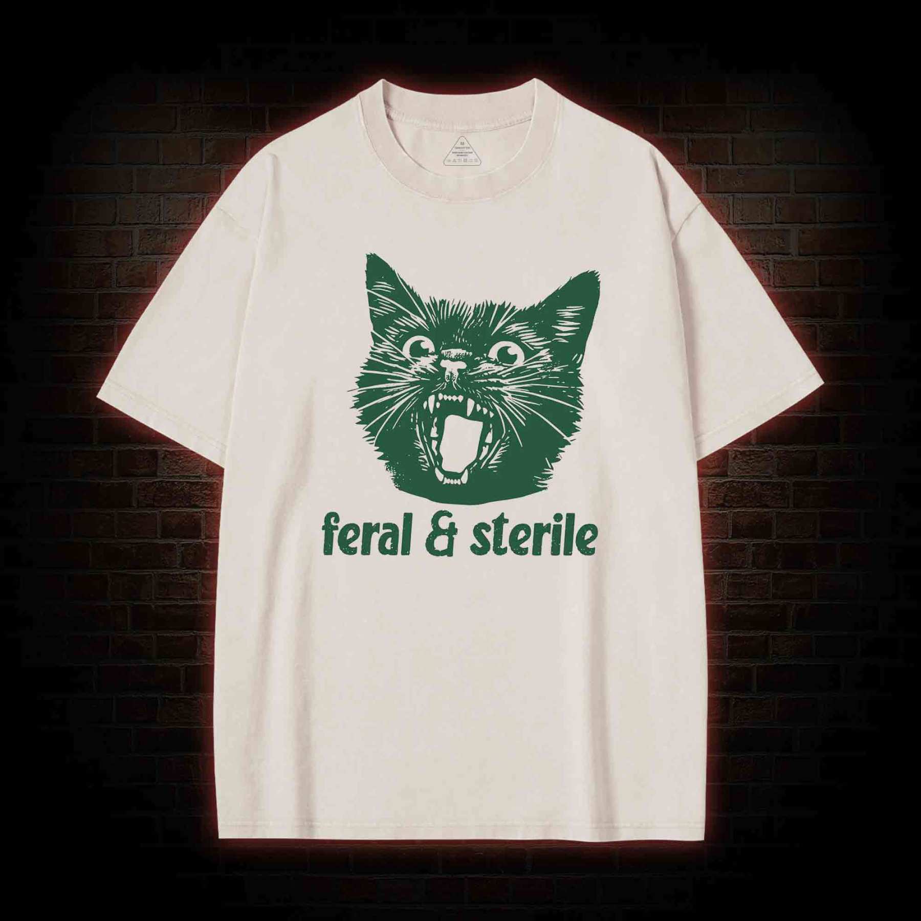 Feral and Sterile Cat Washed T-shirt