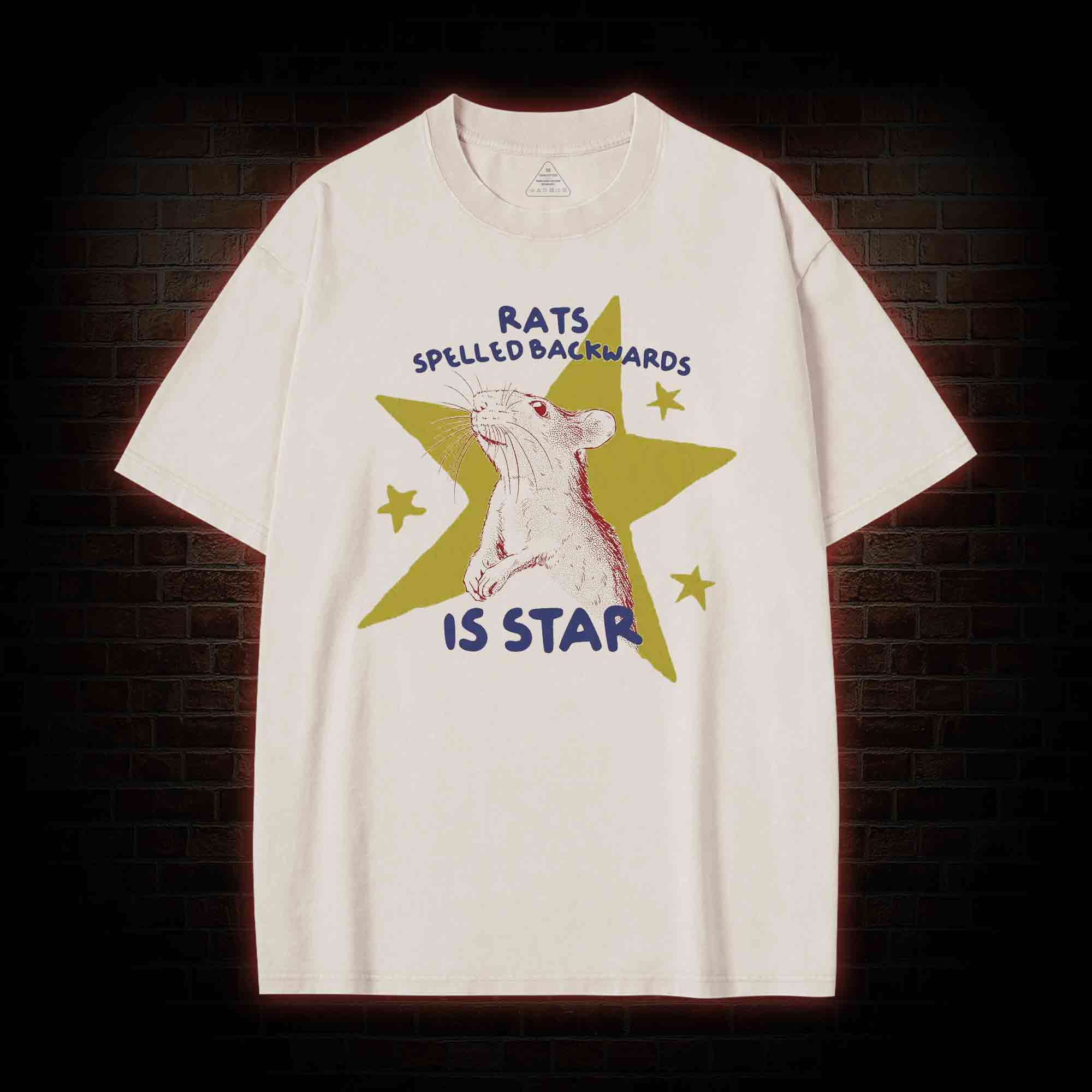 Rats Spelled Backwards is Star Washed T-shirt