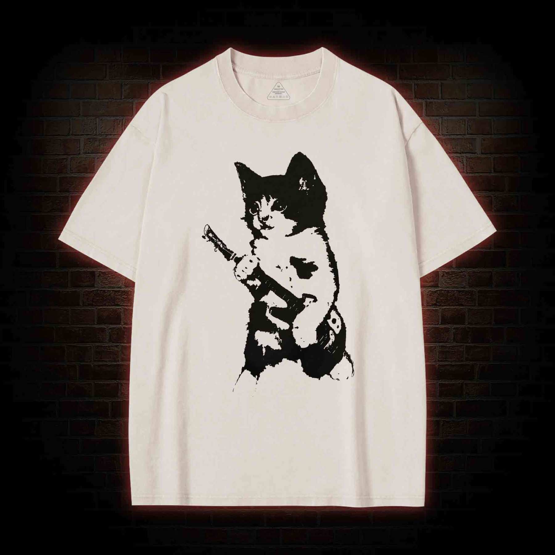 Rockstar Kitten Washed T-shirt