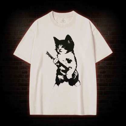 Rockstar Kitten Washed T-shirt