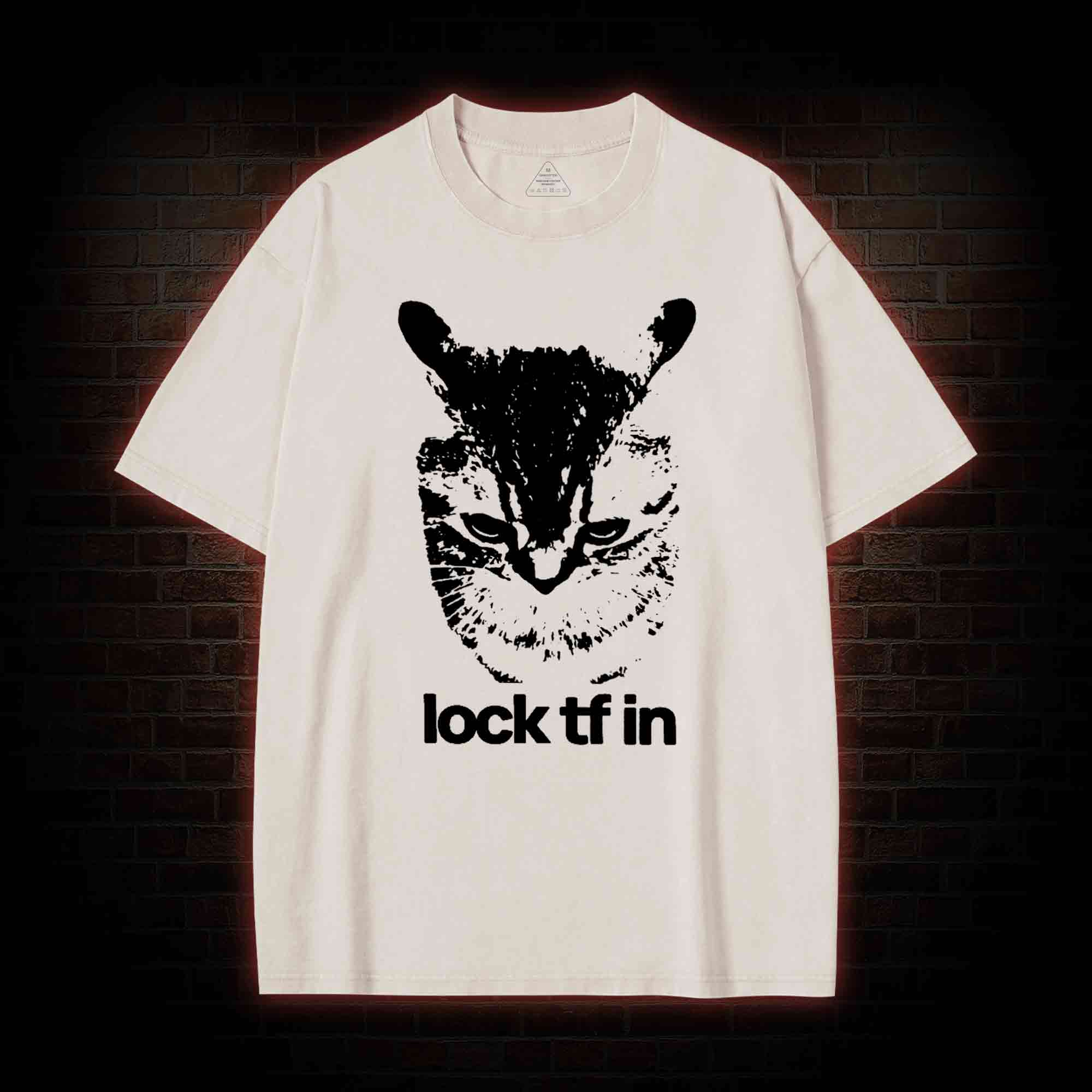 Lock TF in Cat Washed T-shirt