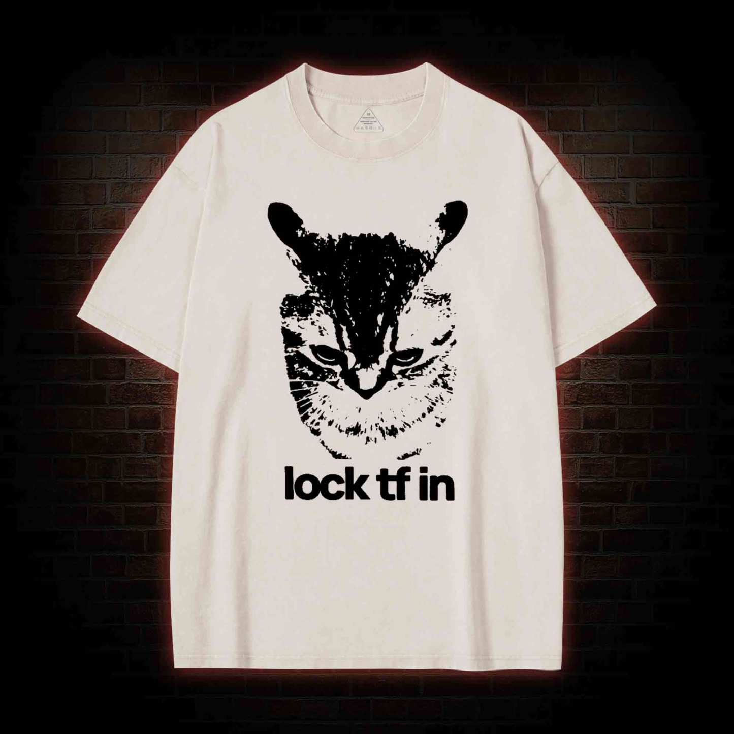 Lock TF in Cat Washed T-shirt