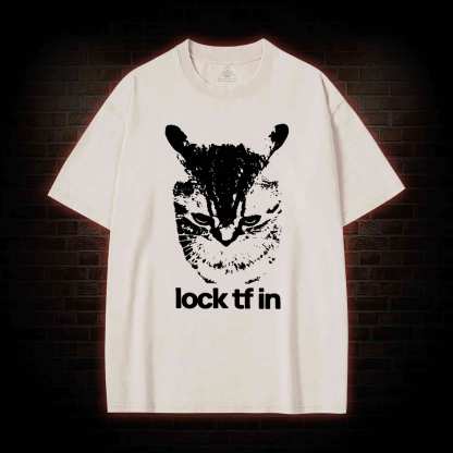 Lock TF in Cat Washed T-shirt