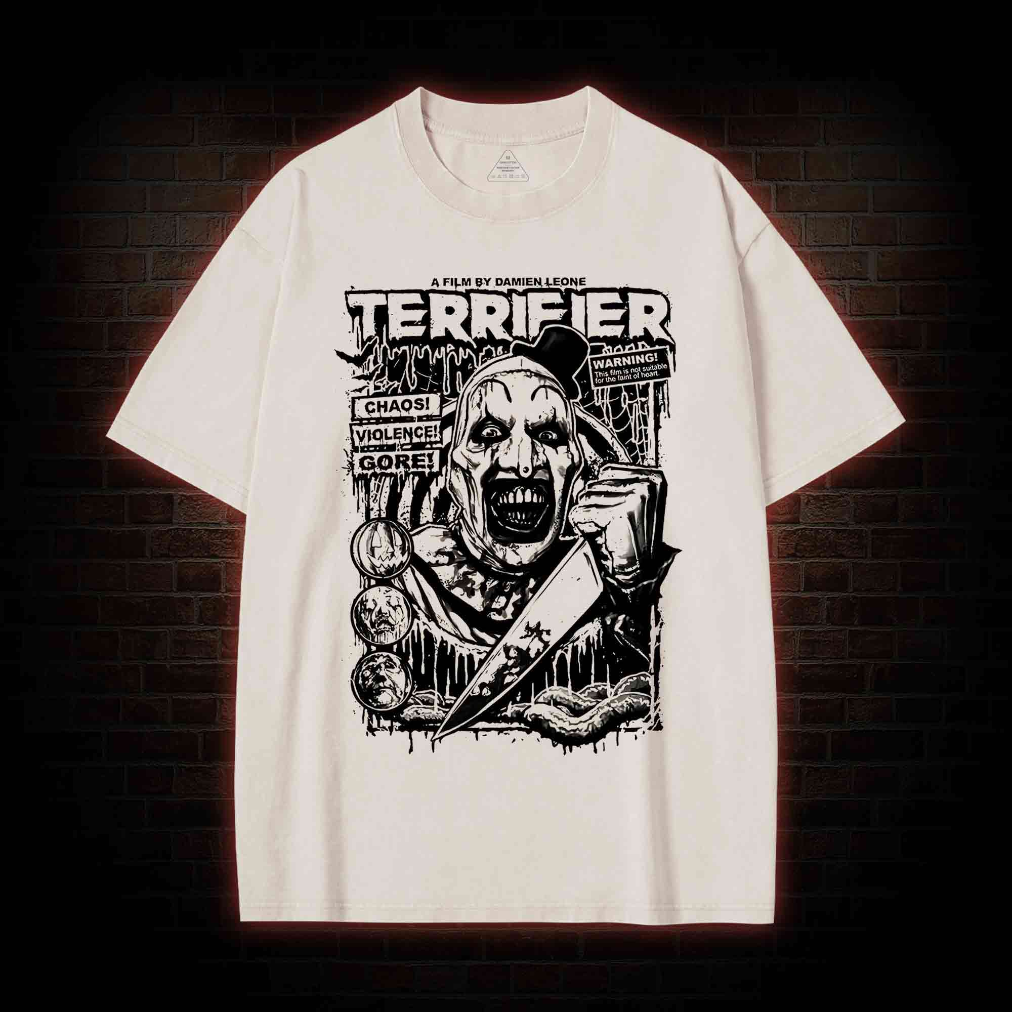 He was Creating an Evil Art form Washed T-shirt