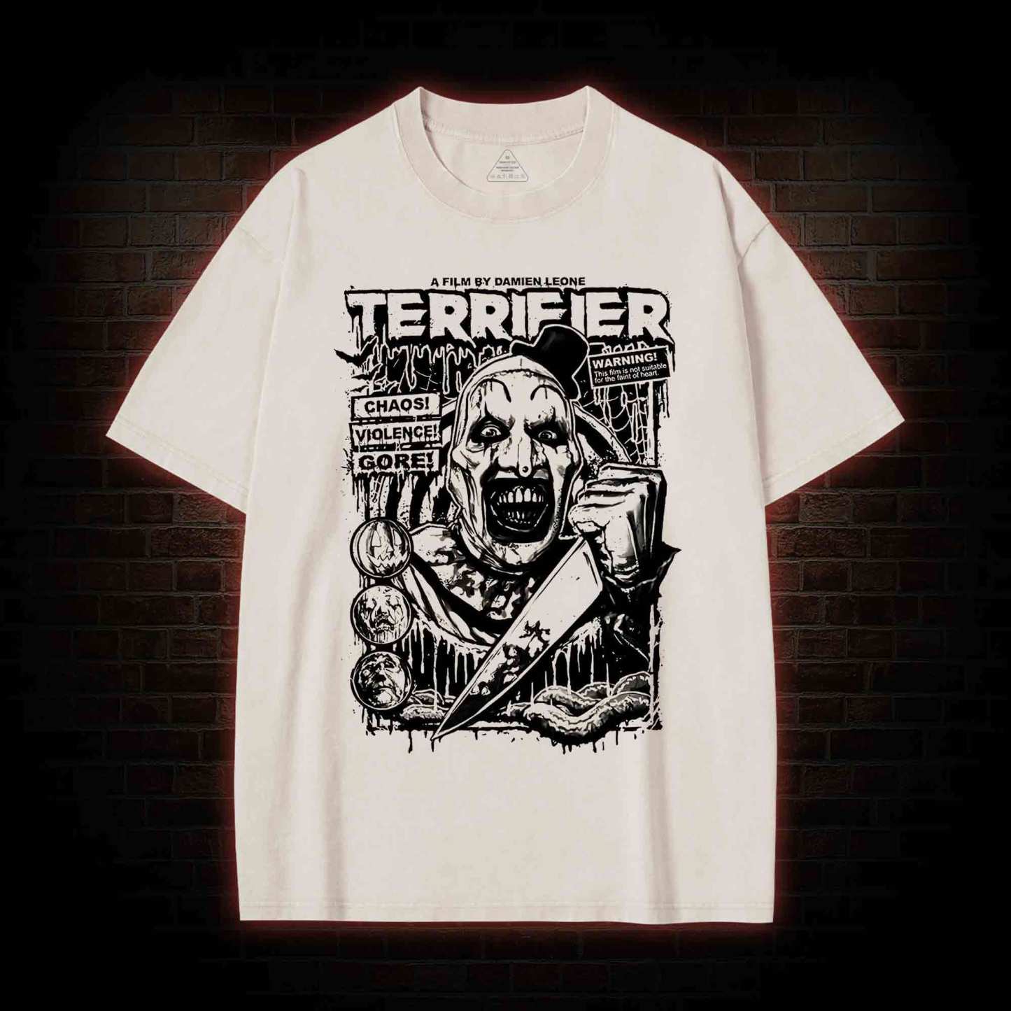 He was Creating an Evil Art form Washed T-shirt