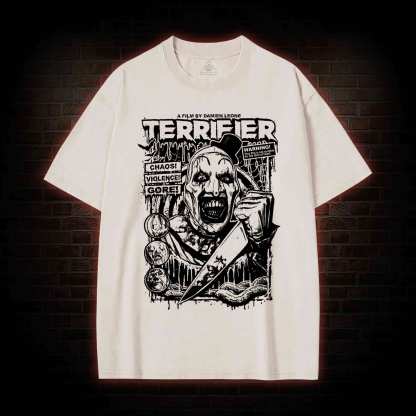 He was Creating an Evil Art form Washed T-shirt