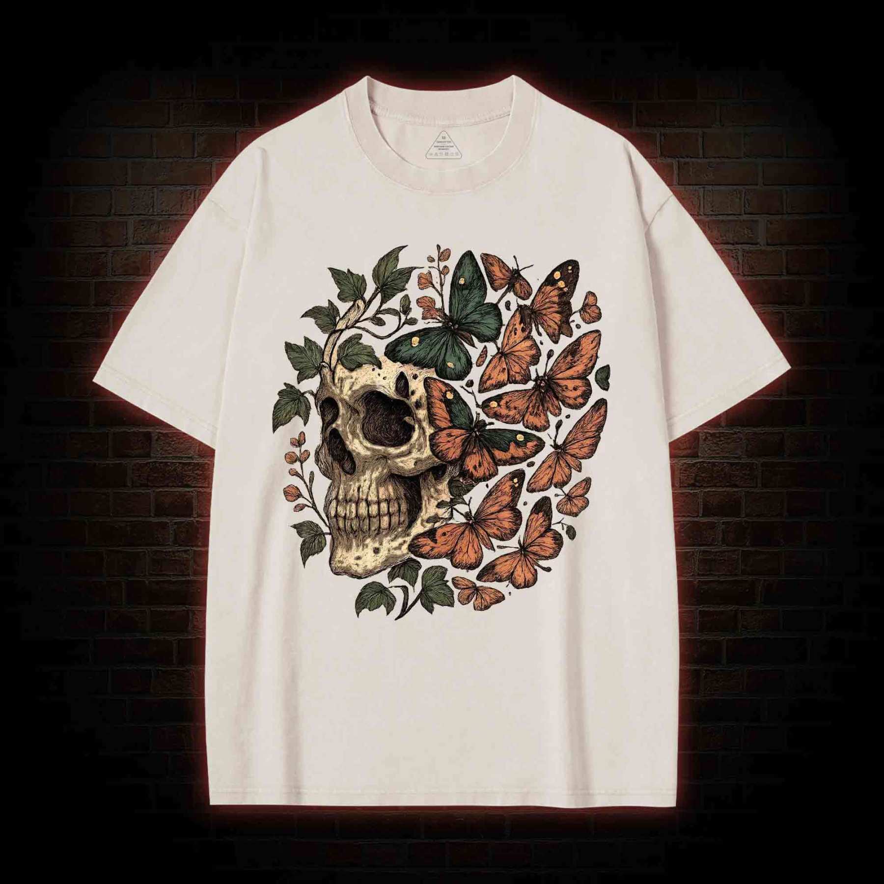 Skull & Butterflie Washed T-shirt