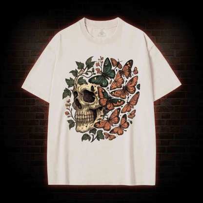 Skull & Butterflie Washed T-shirt