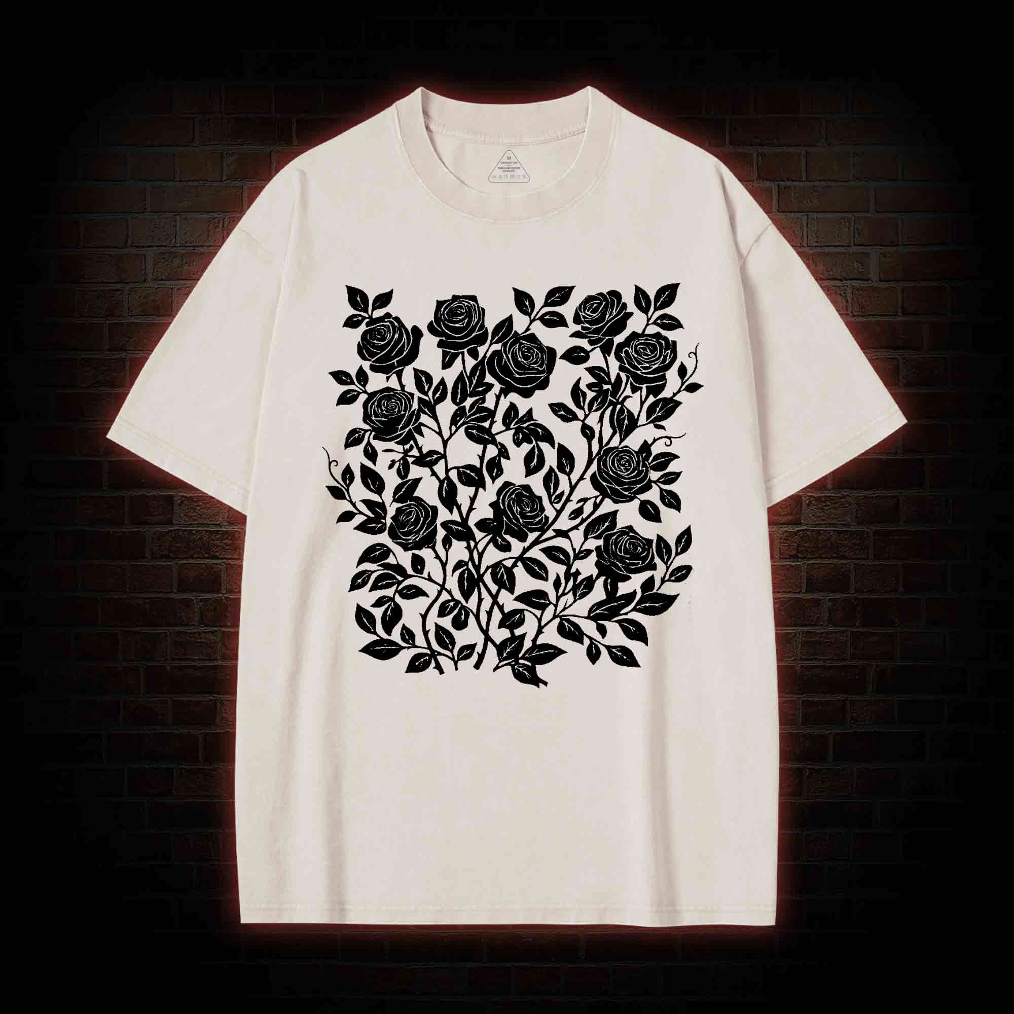 Gothic Flower Washed T-shirt