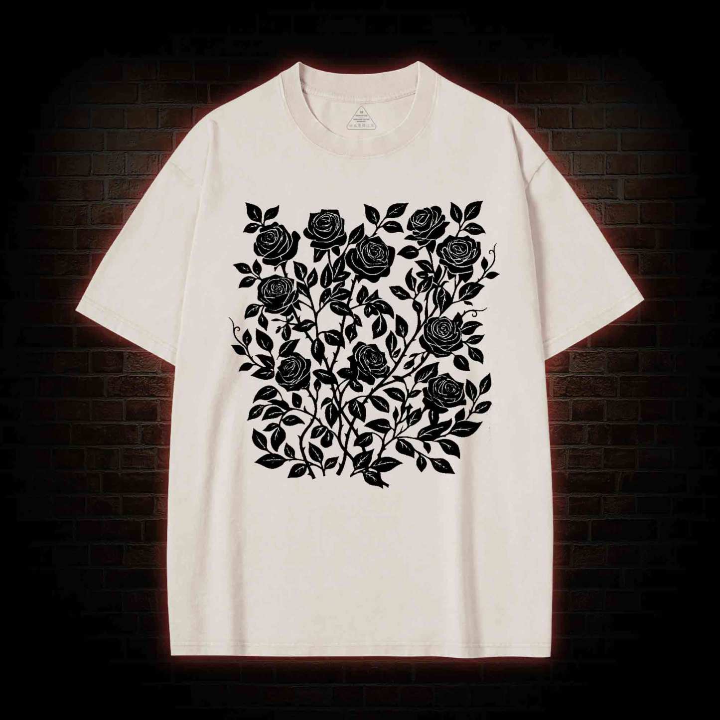 Gothic Flower Washed T-shirt