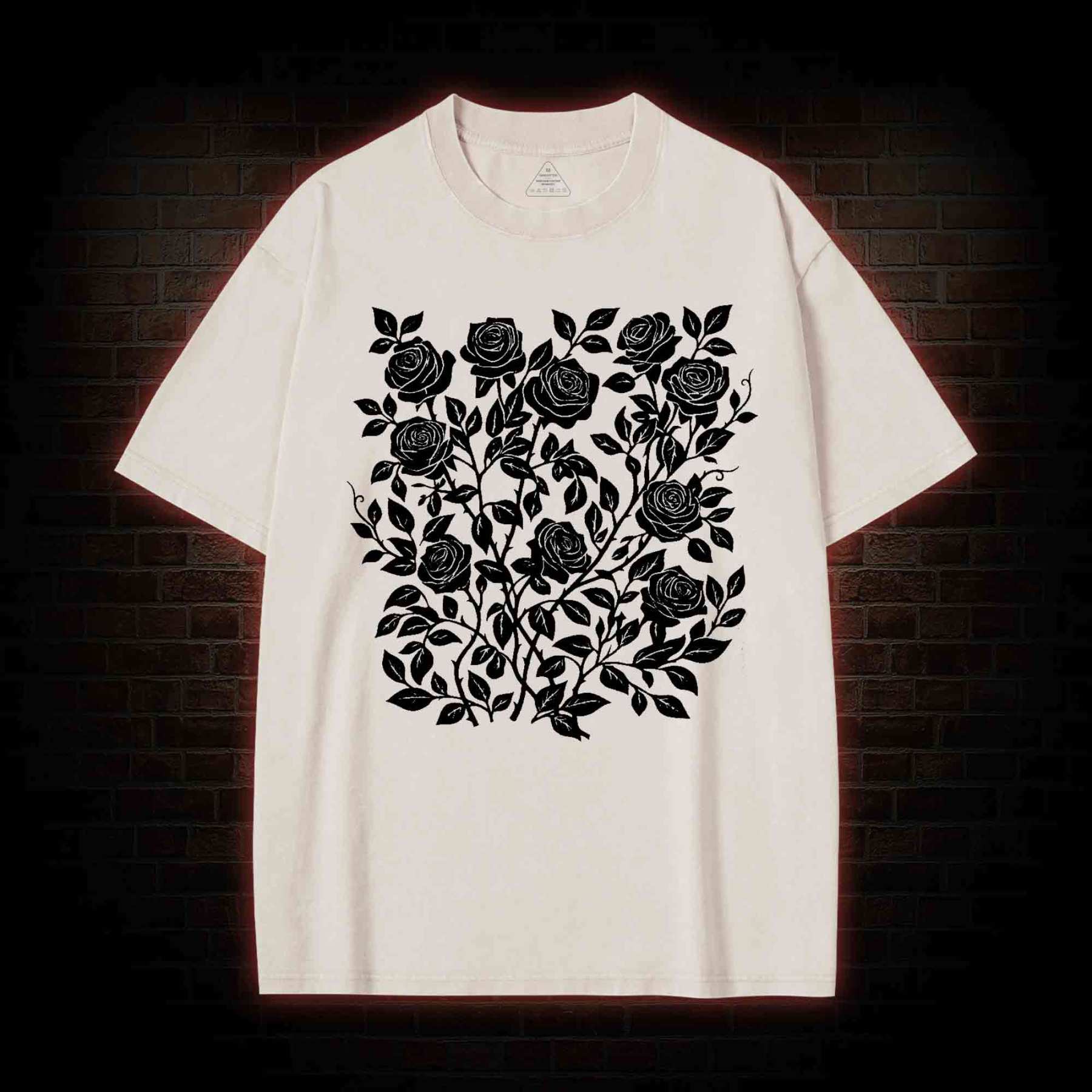 Gothic Flower Washed T-shirt