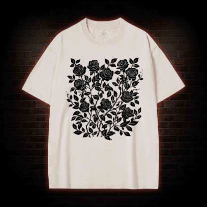 Gothic Flower Washed T-shirt
