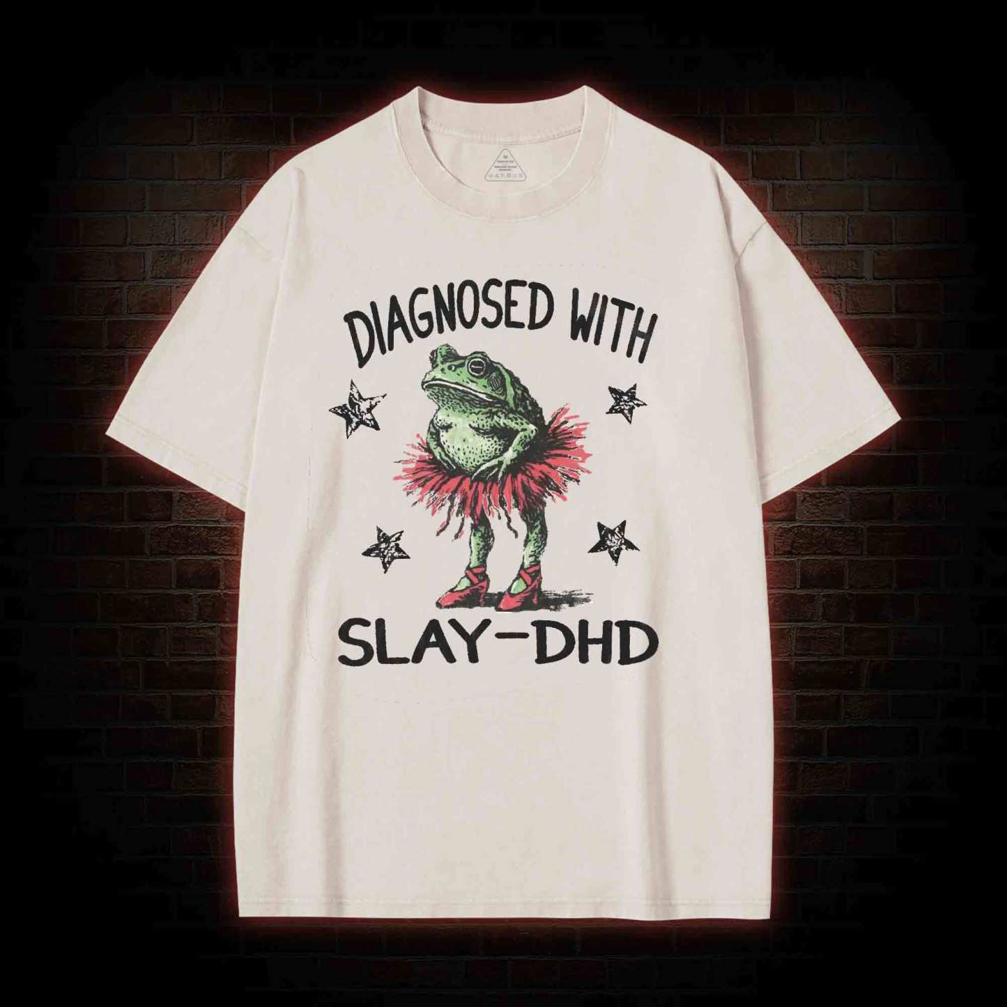 Diagnosed with Slay-dhd Washed T-shirt