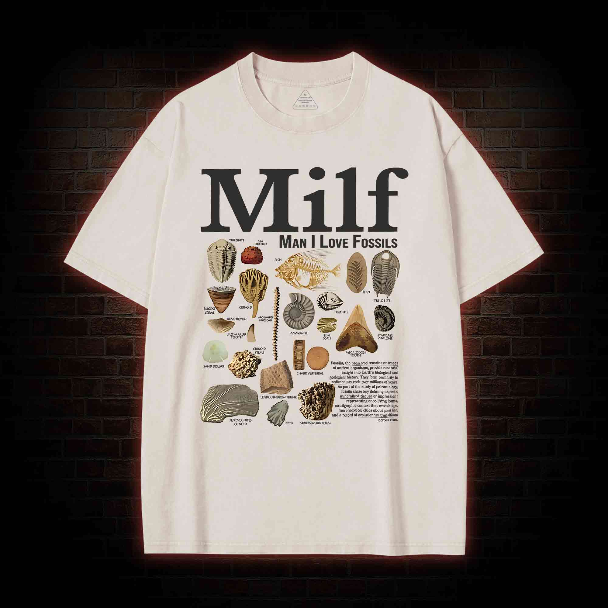 Man I Love Fossils Washed T-shirt