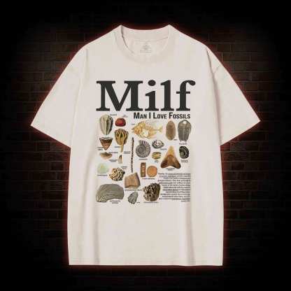 Man I Love Fossils Washed T-shirt