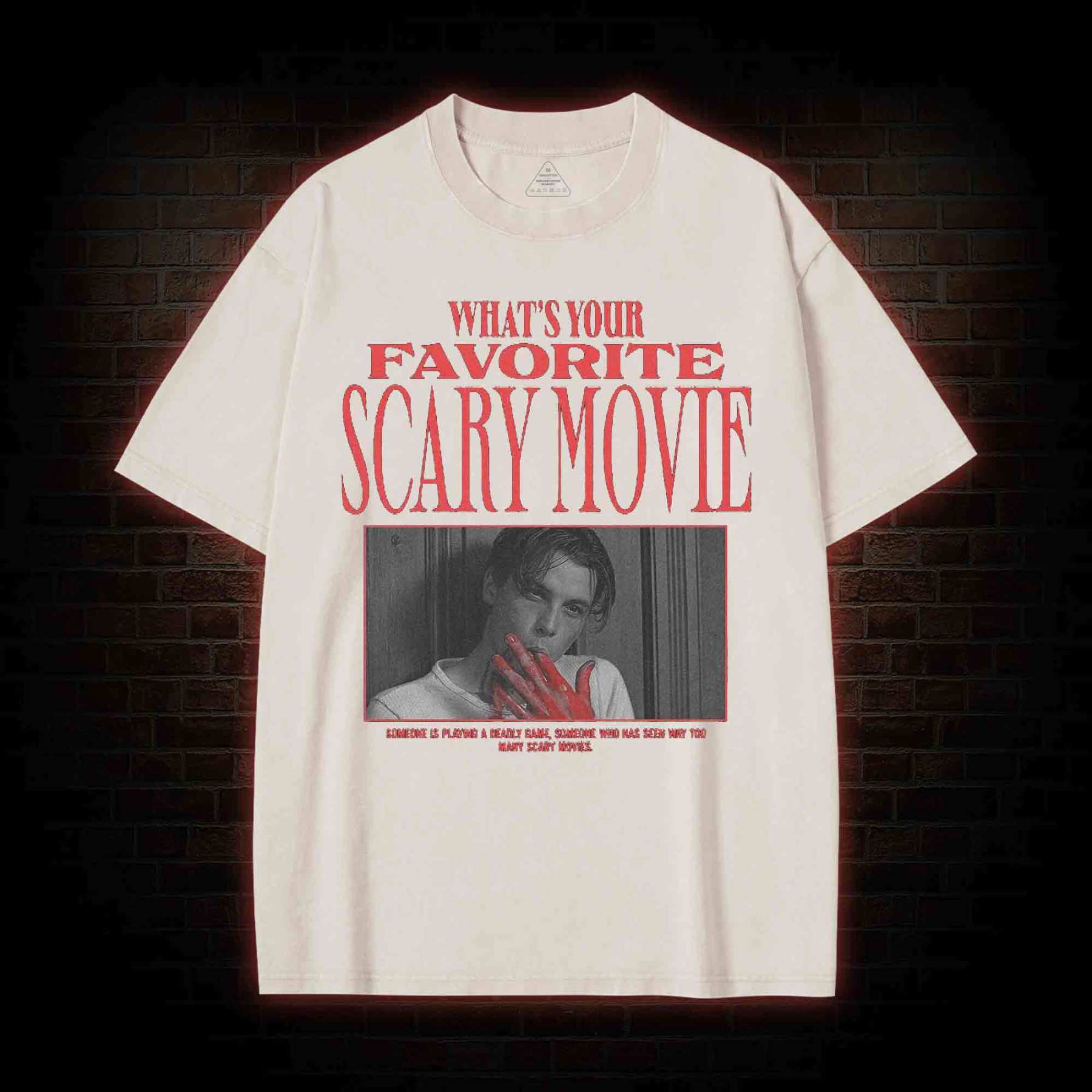 What's Your Favorite Scary Movie Washed T-shirt