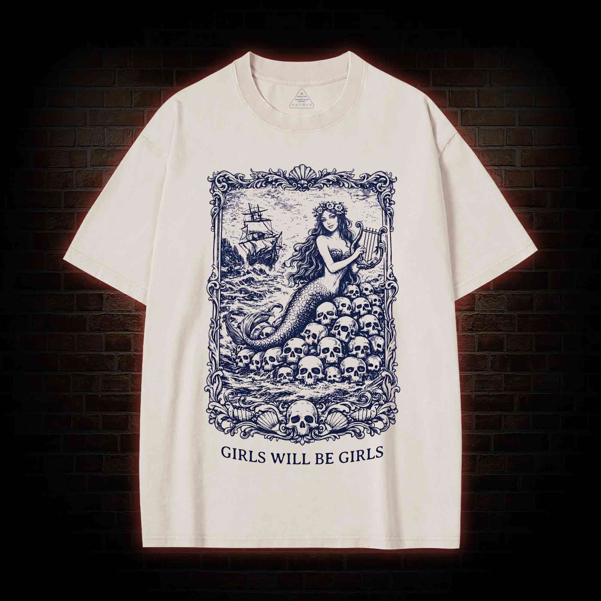 Girls will be Girls Washed T-shirt