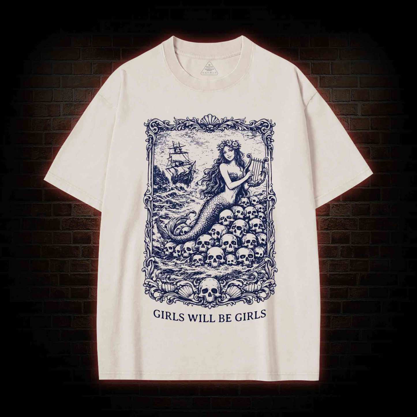 Girls will be Girls Washed T-shirt