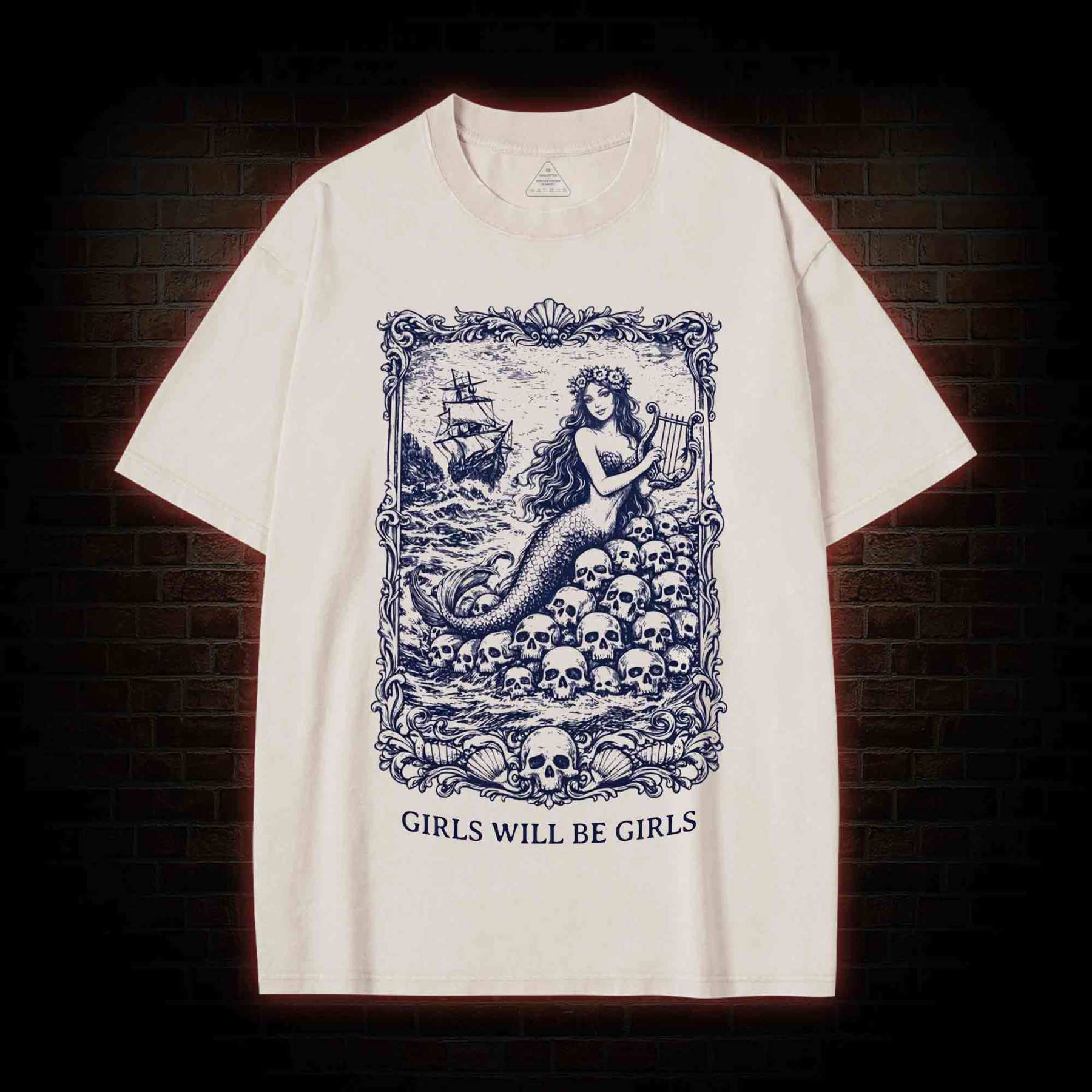 Girls will be Girls Washed T-shirt