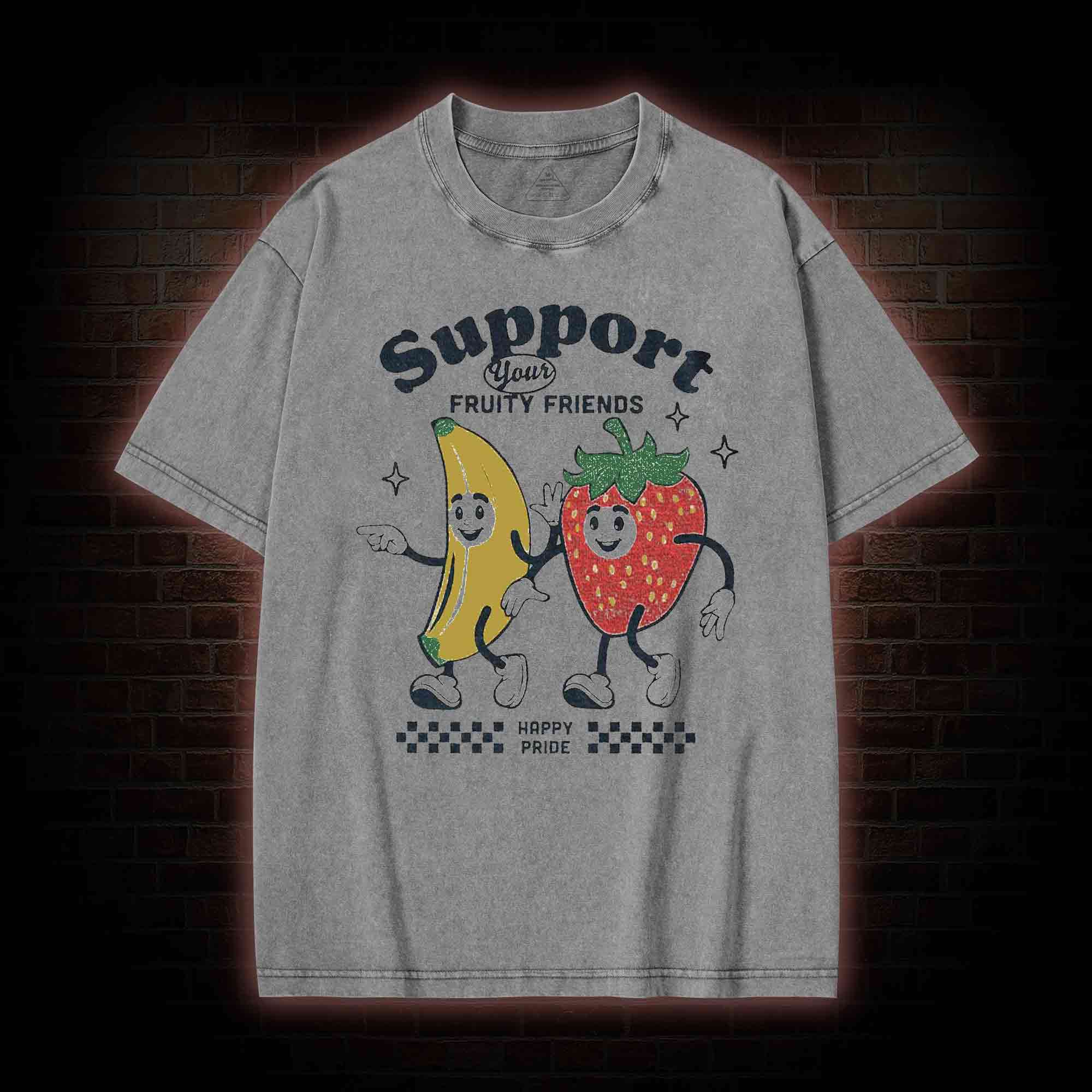 Support Your Fruity Friends Washed T-shirt