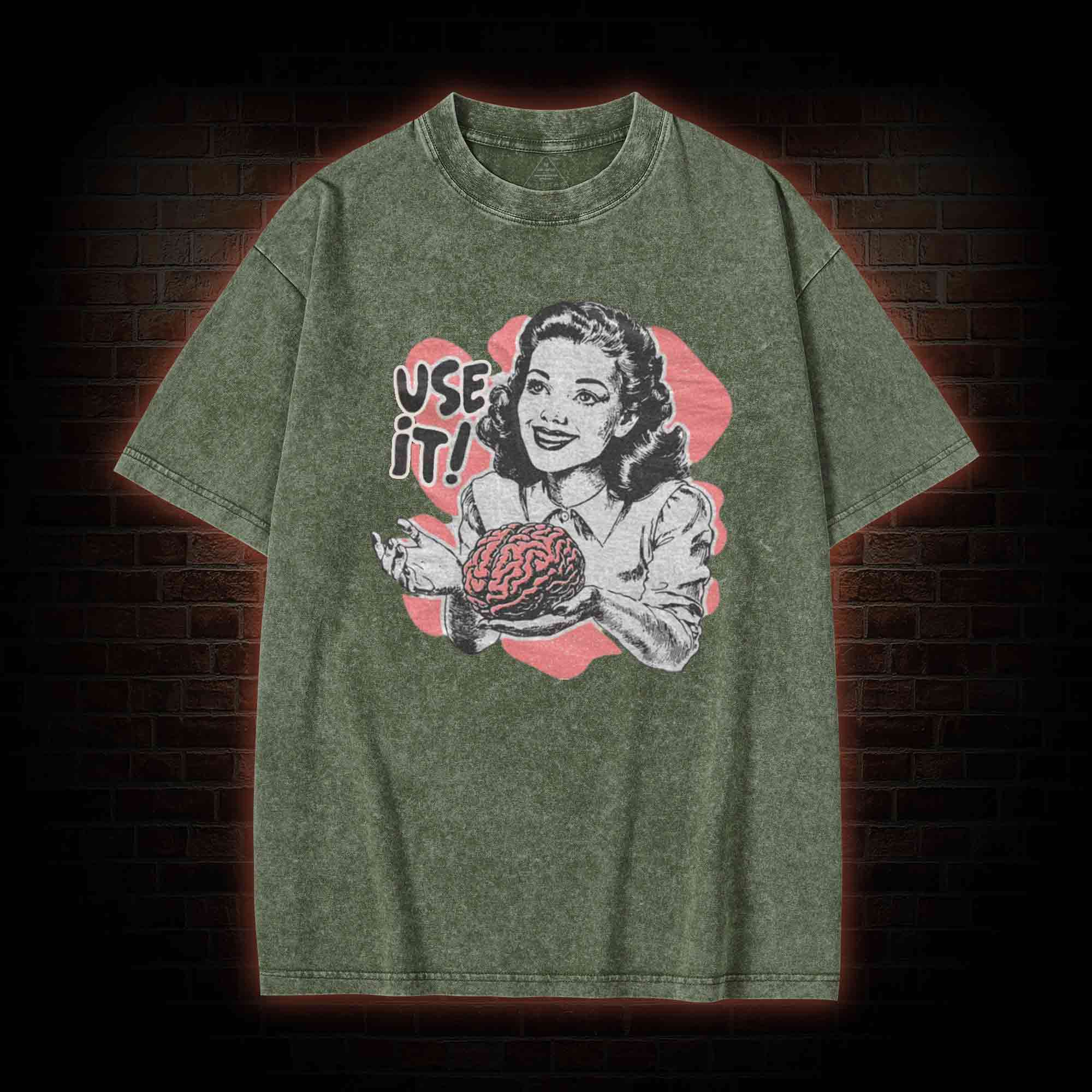 Use Your Brain Aesthetic Washed T-shirt