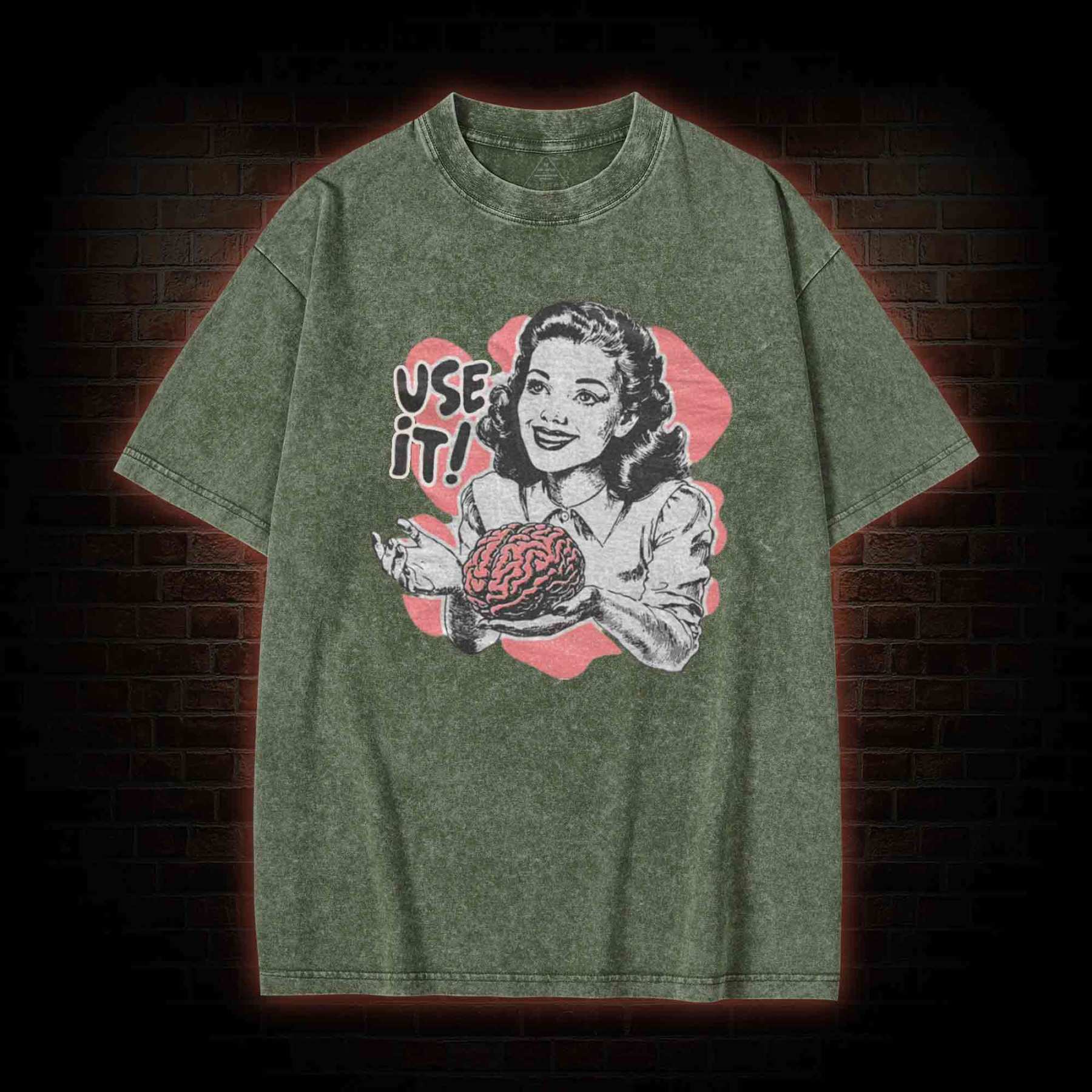Use Your Brain Aesthetic Washed T-shirt