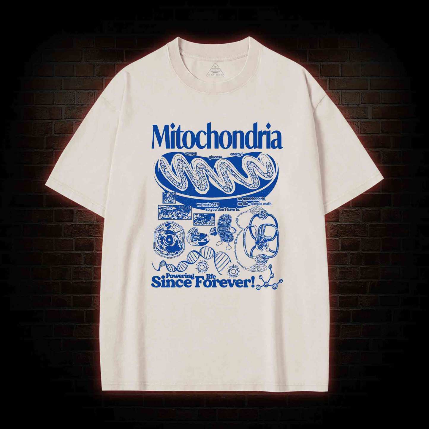 Mitochondria Washed T-shirt