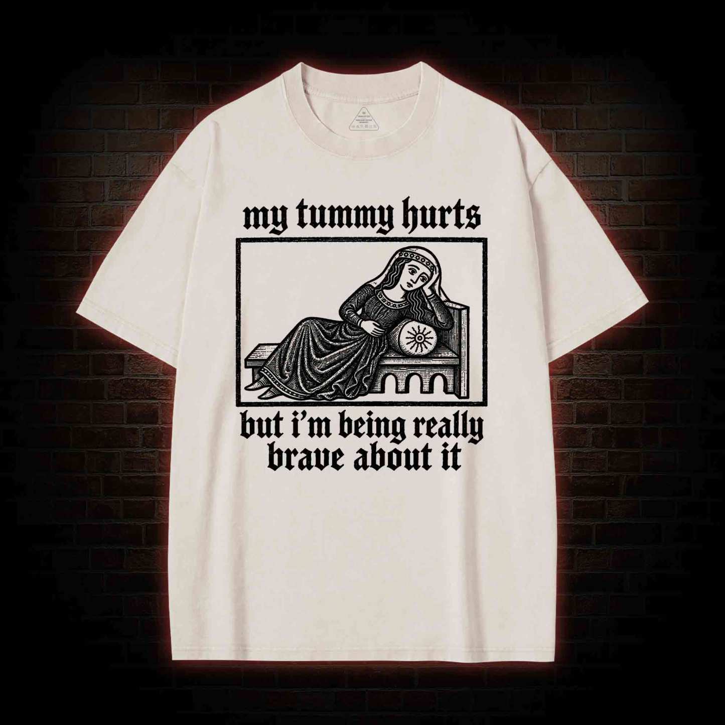My Tummy Hurts Washed T-shirt