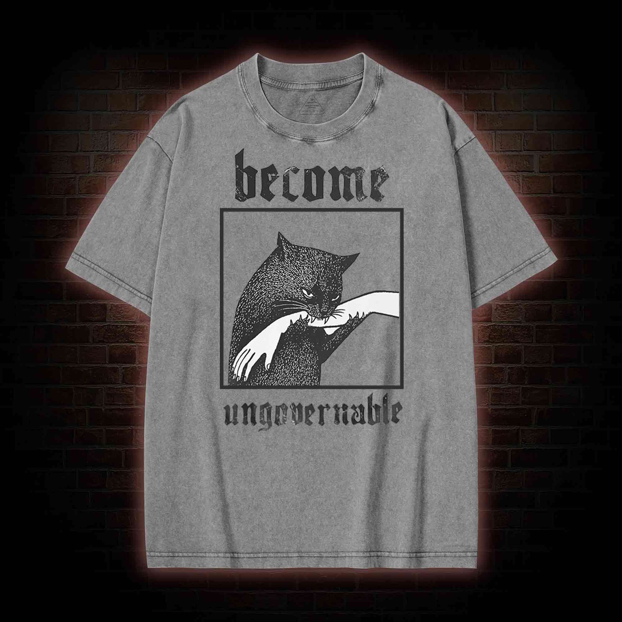 Silly Cats Washed T-shirt