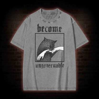 Silly Cats Washed T-shirt