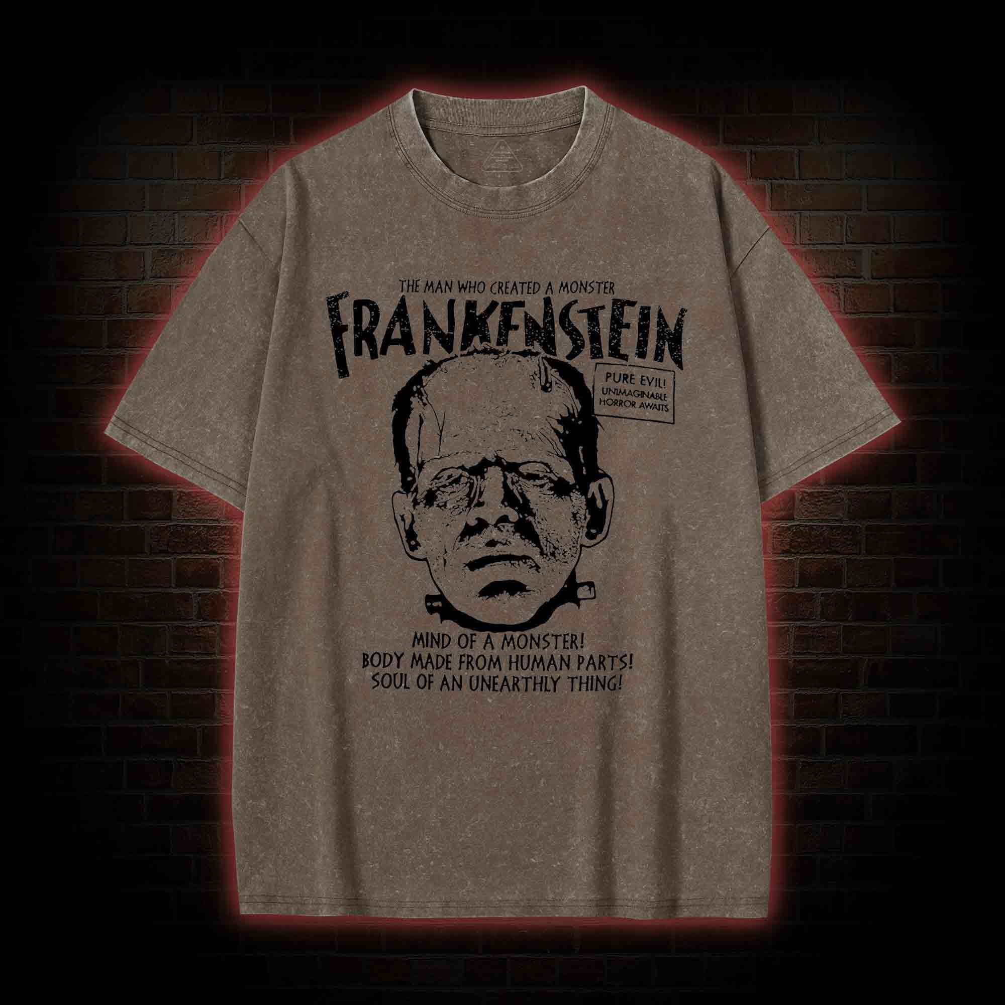 The Man Who Create a Monster Washed T-shirt