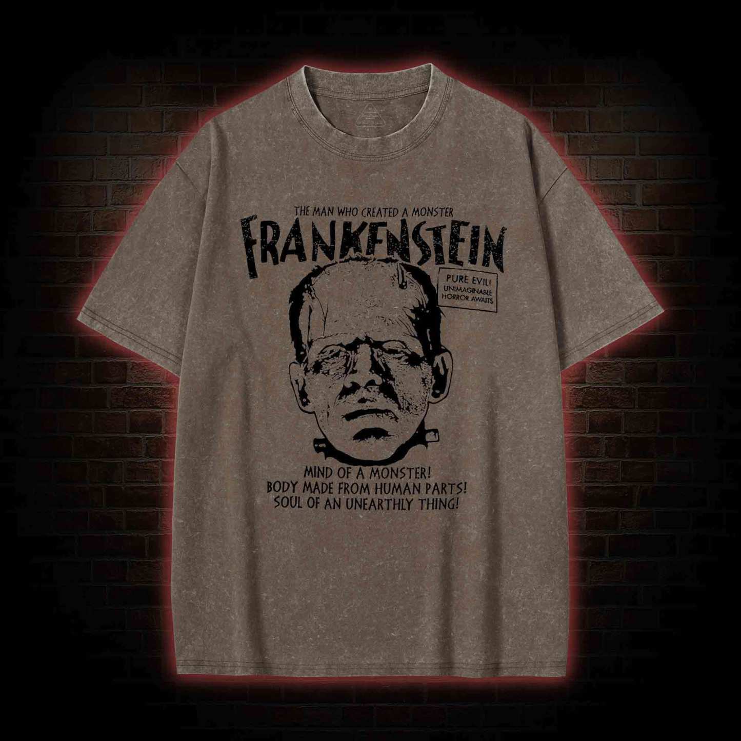 The Man Who Create a Monster Washed T-shirt