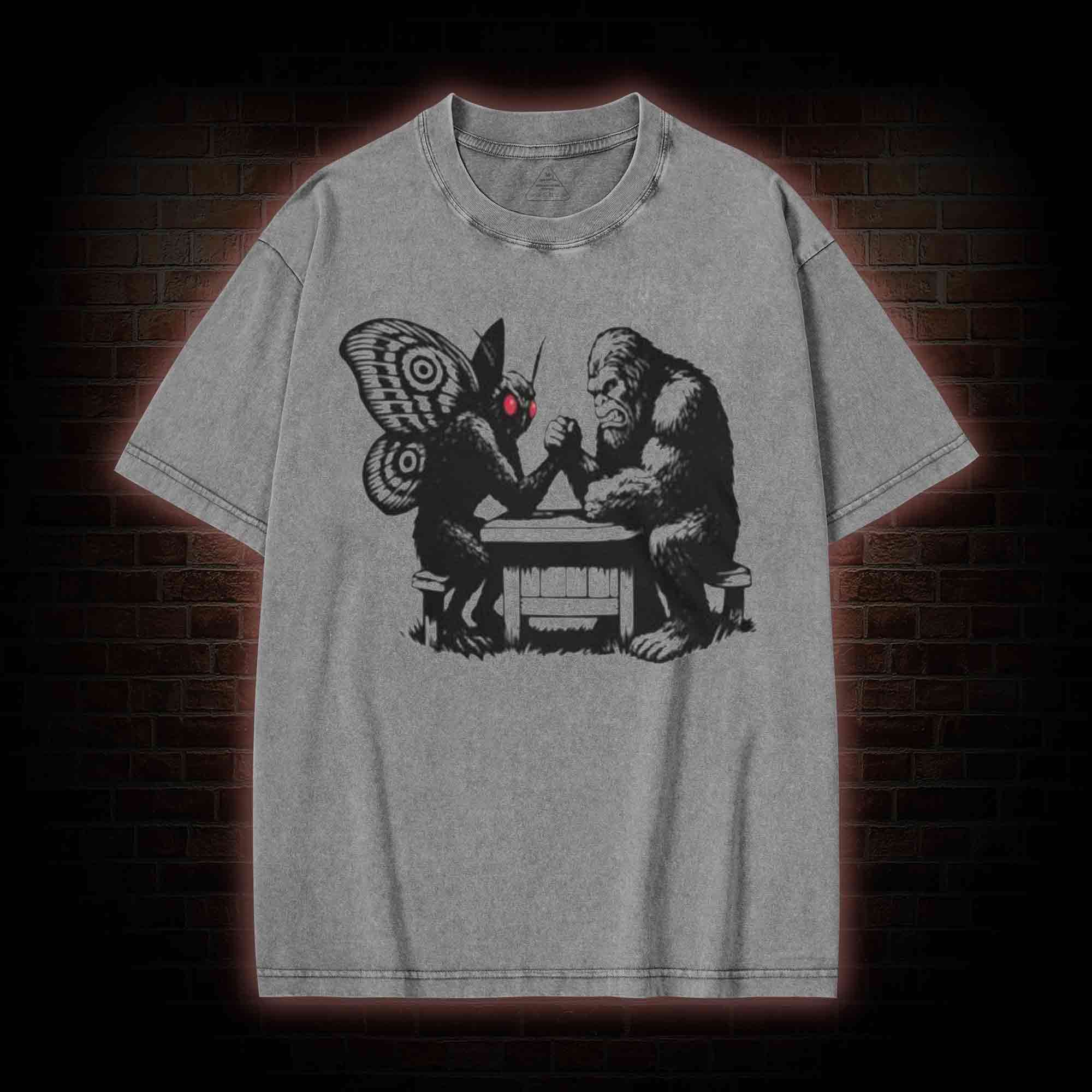 Bigfoot V Mothman Washed T-shirt