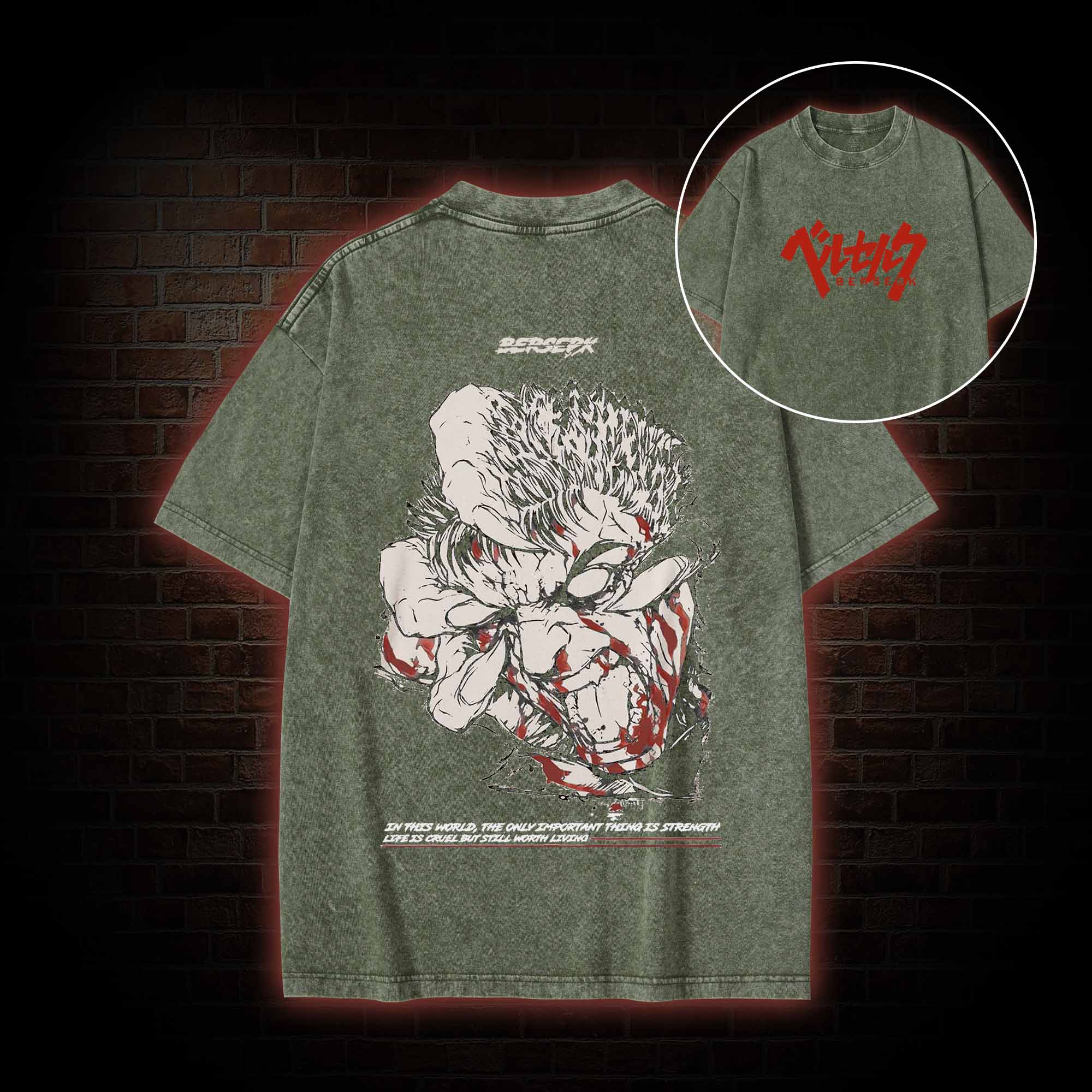 Life is Cruel Washed T-shirt